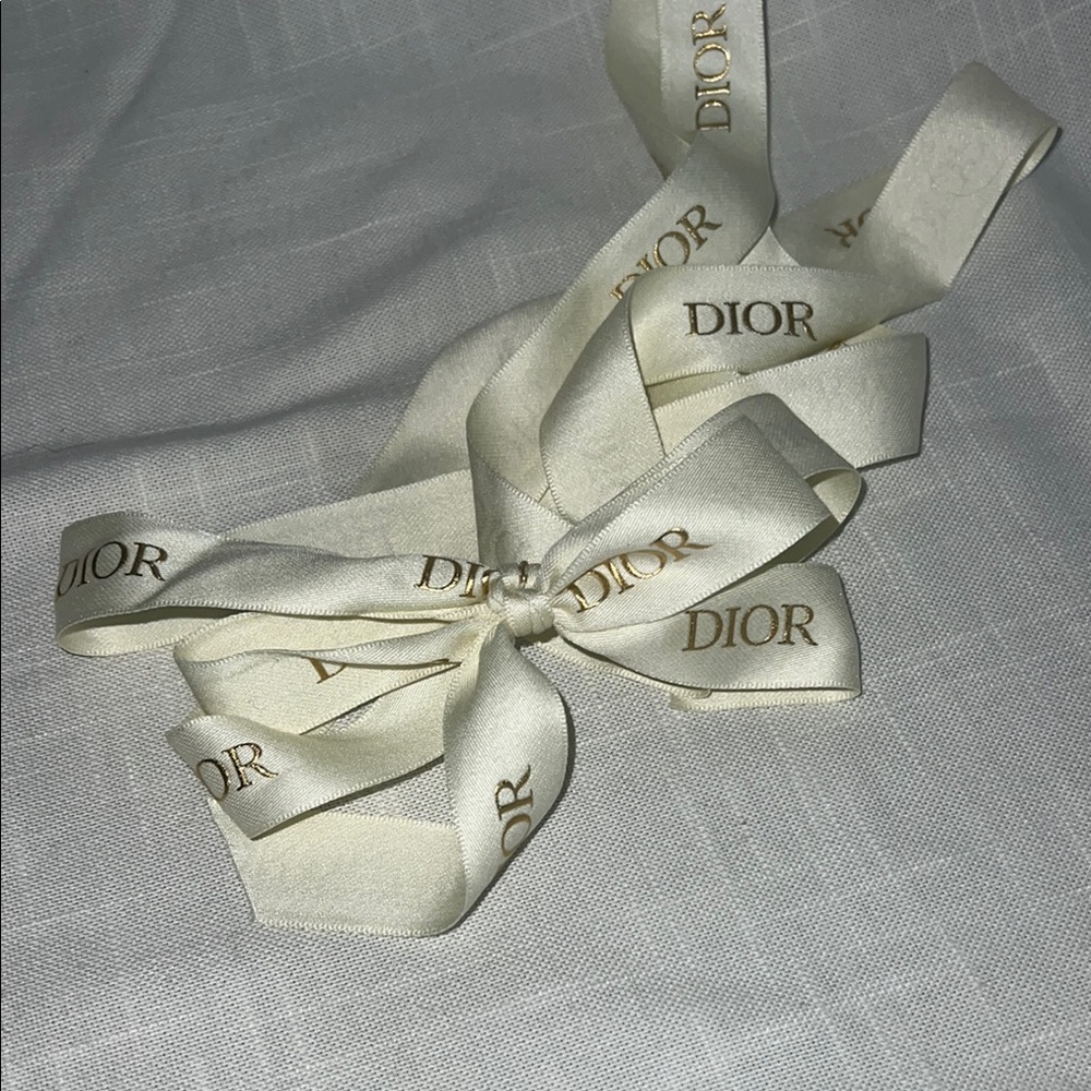 Dior Cream & Gold 1” Wide Ribbon- 86” Total
